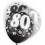 6 12'' BLACK GLITZ BALLOONS -80