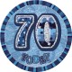 BLUE GLITZ 6'' BADGE- 70