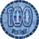 GLITZ BLUE BIRTHDAY BADGE-100