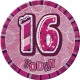 PINK GLITZ 6'' BADGE- 16