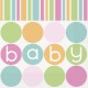 16 PASTEL BABY SHOWER LUNCH NAPKINS