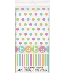 PASTEL BABY SHOWER TABLECOVER 54X84