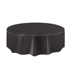 BLACK ROUND TABLECOVER 84 DIA