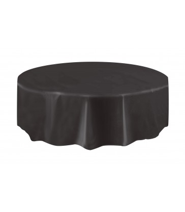 BLACK ROUND TABLECOVER 84 DIA