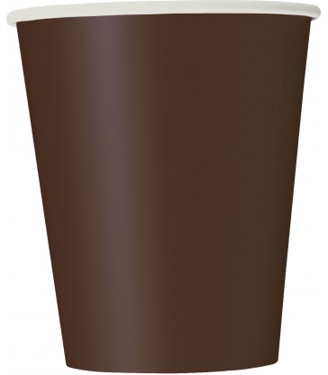 14 BROWN 9OZ CUPS