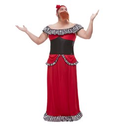 Bearded Lady Costume, Red