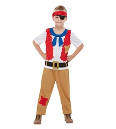 Horrible Histories Pirate Crew Costume, Red