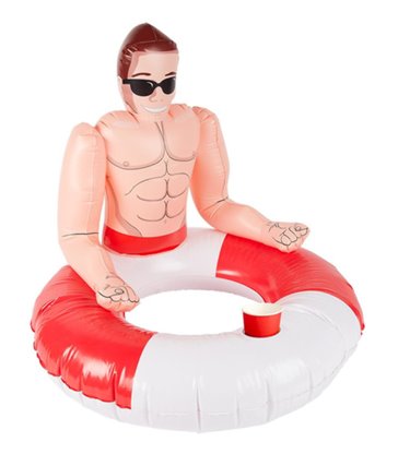 Inflatable Lifeguard Hunk Swim Ring