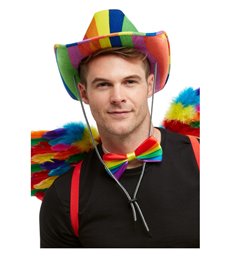 Rainbow Stetson Hat, Multi-Coloured