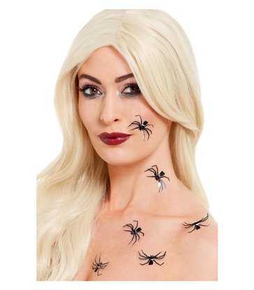 Smiffys Make-Up FX, 3D Spider Stickers