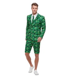 Tropical Palm Tree Suit, Green