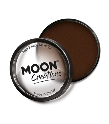 Moon Creations Pro Face Paint Cake Pot, Dark Brown