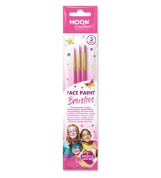 Moon Creations Face Paint Brushes, Pink