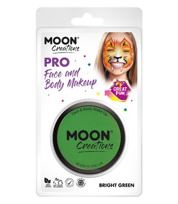 Moon Creations Pro Face Paint Cake Pot, Bright Gre