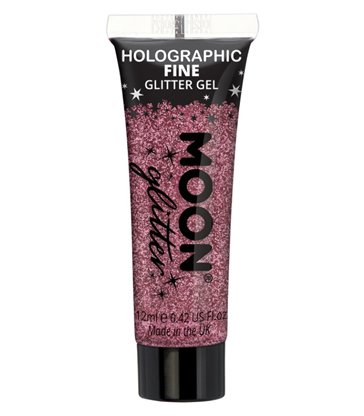 Moon Glitter Holographic Fine Glitter Gel, Pink