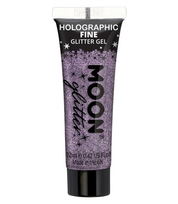 Moon Glitter Holographic Fine Glitter Gel, Purple