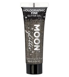 Moon Glitter Holographic Fine Glitter Gel, Black