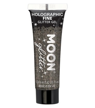 Moon Glitter Holographic Fine Glitter Gel, Black