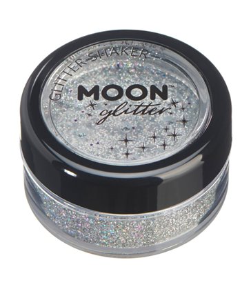 Moon Glitter Holographic Glitter Shakers, Silver