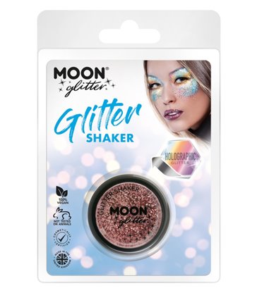 Moon Glitter Hologrpahic Glitter Shakers, Rose Gol