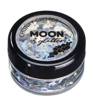 Moon Glitter Holographic Chunky Glitter, Silver