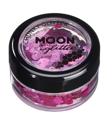 Moon Glitter Holographic Chunky Glitter, Pink