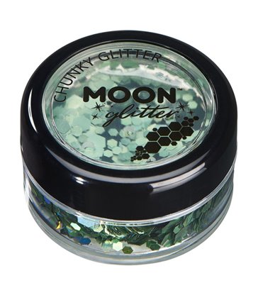 Moon Glitter Holographic Chunky Glitter, Green