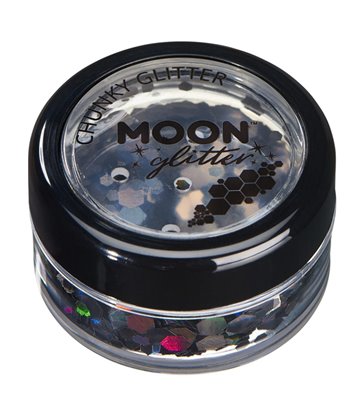 Moon Glitter Holographic Chunky Glitter, Black