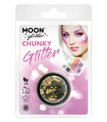 Moon Glitter Holographic Chunky Glitter, Gold