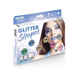 Moon Glitter Holographic Glitter Shapes, Assorted