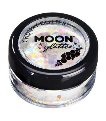 Moon Glitter Iridescent Chunky Glitter, White