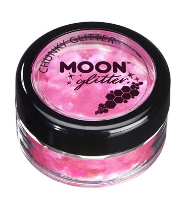 Moon Glitter Iridescent Chunky Glitter, Pink