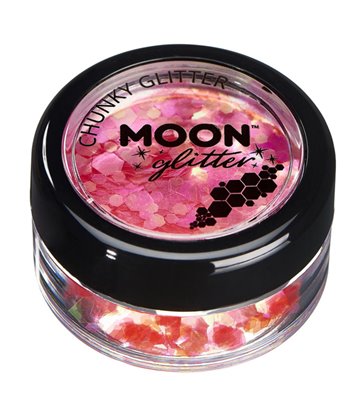 Moon Glitter Iridescent Chunky Glitter, Cherry