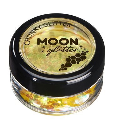 Moon Glitter Iridescent Chunky Glitter, Yellow