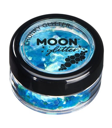 Moon Glitter Iridescent Chunky Glitter, Blue