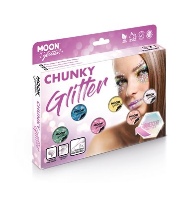 Moon Glitter Iridescent Chunky Glitter, Assorted