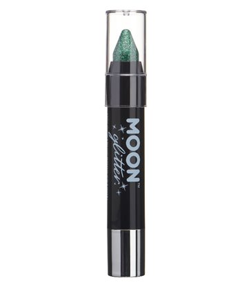 Moon Glitter Holographic Body Crayons, Green