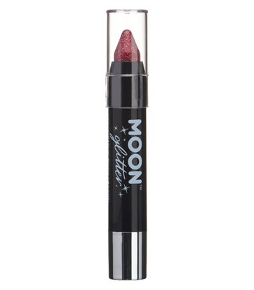 Moon Glitter Holographic Body Crayons, Red