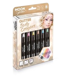 Moon Glitter Holographic Body Crayons, Assorted