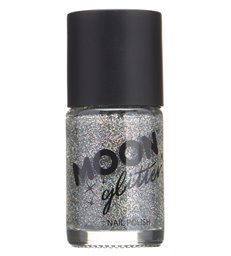 Moon Glitter Holographic Nail Polish, Silver