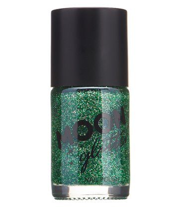 Moon Glitter Holographic Nail Polish, Green