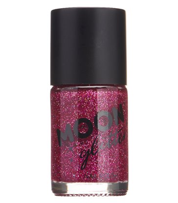 Moon Glitter Holographic Nail Polish, Fuchsia