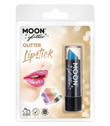 Moon Glitter Holographic Glitter Lipstick, Blue