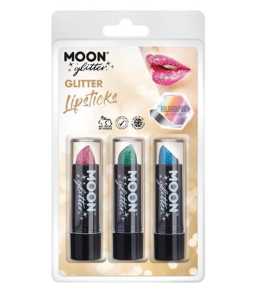 Moon Glitter Holographic Glitter Lipstick,