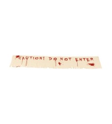 Caution Do Not Enter Bloody Banner Decoration