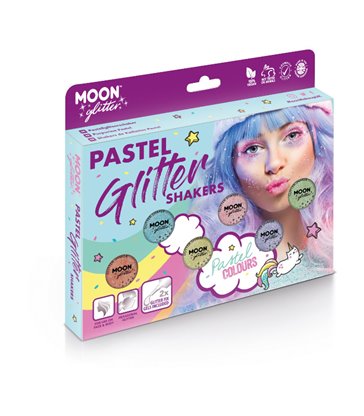 Moon Glitter Pastel Glitter Shakers, Assorted