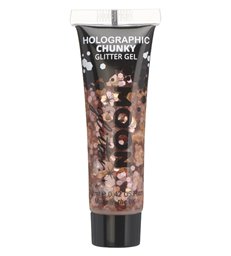 Moon Glitter Holographic Chunky Glitter Gel, Rose