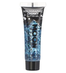 Moon Glitter Holographic Chunky Glitter Gel, Blue