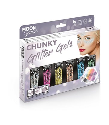 Moon Glitter Holographic Chunky Glitter Gel, Assor