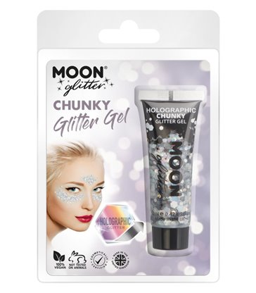 Moon Glitter Holographic Chunky Glitter Gel, Sil